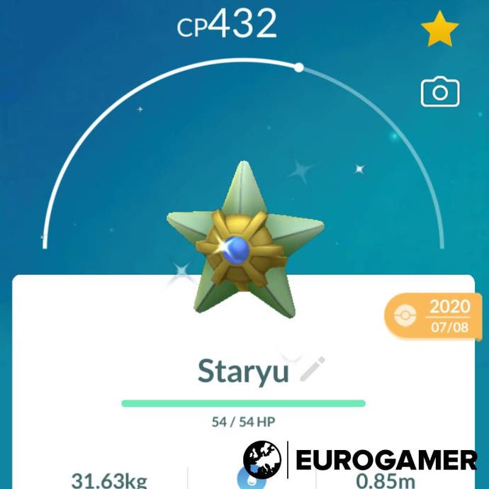Shiny Staryu in Pokémon Go