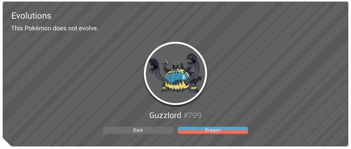 Guzzlord does not have a known evolution. (Image credit: pokemon.com)