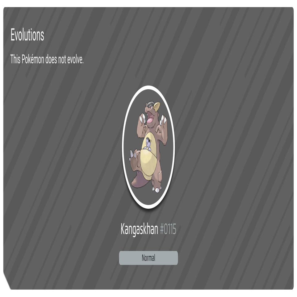 Kangaskhan type, strengths, weaknesses, evolutions, moves, and stats -  PokéStop.io