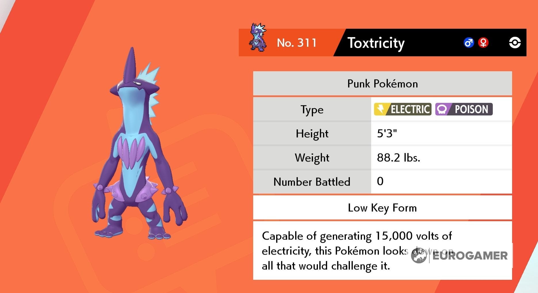 Pokémon Sword and Shield Toxel evolution method how to evolve Toxel