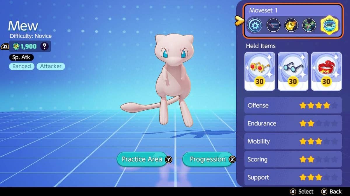 Pokémon Unite Mew build, best items and moveset