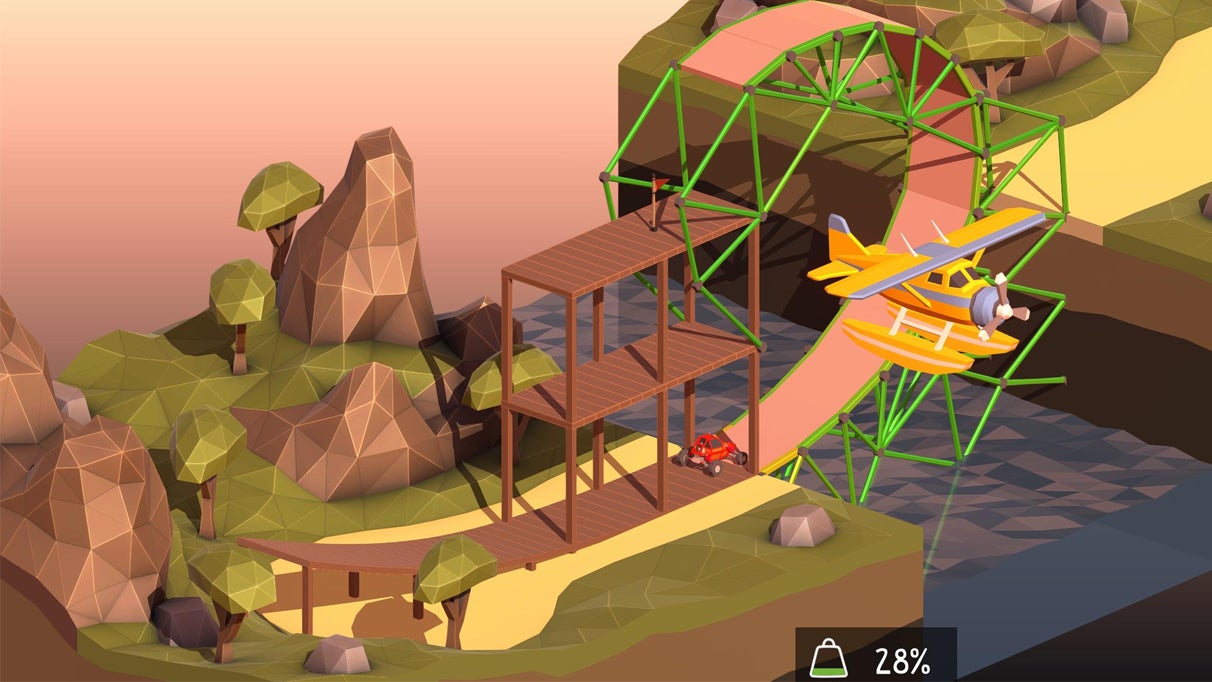 Диагональный подъемник Poly Bridge 2