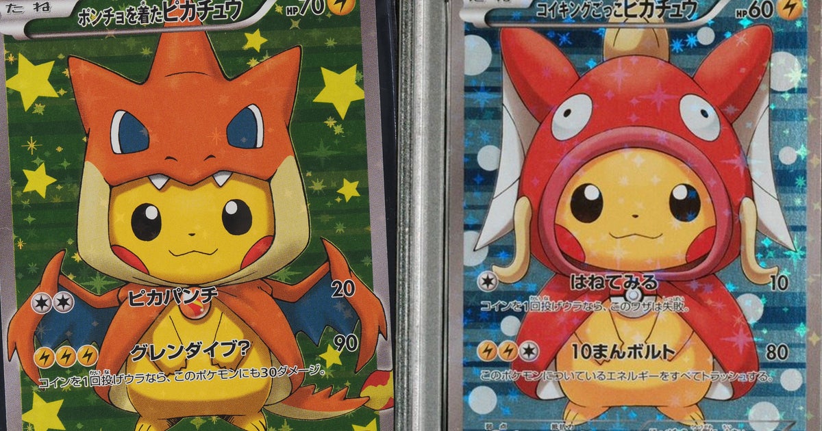 PSA 10 - Slowbro Poncho-Wearing Pikachu Business Card Pokemon Mega PSA 10 - Slowbro Poncho-Wearing Pikachu Business Card Pokemon Mega