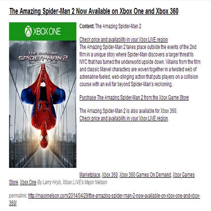 The Amazing Spider Man 2 For Xbox One Not Canceled