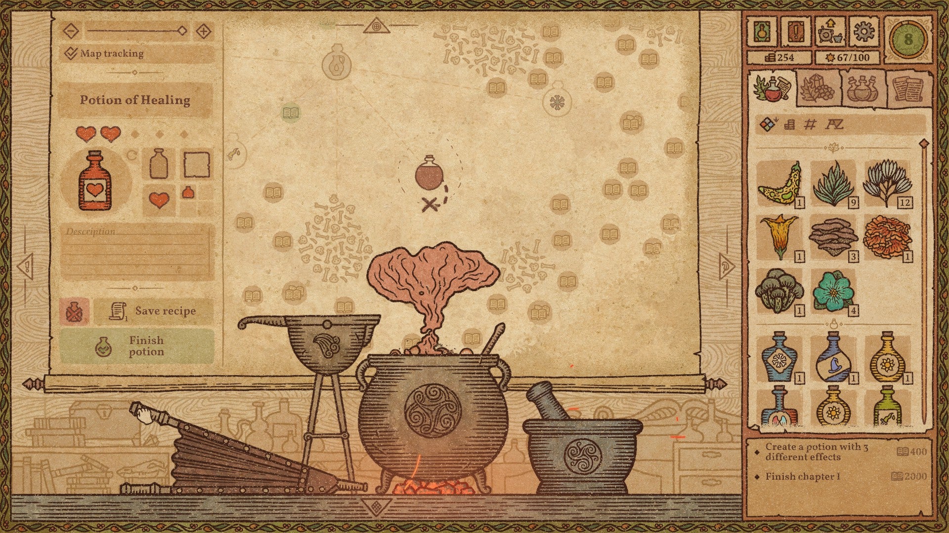 Potion craft alchemist simulator карта зелий