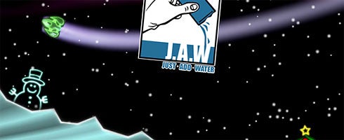 Just Add Water card features ship, 2D landscape