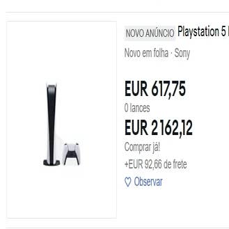 PlayStation 5 já pode ser encontrado com preços exorbitantes no