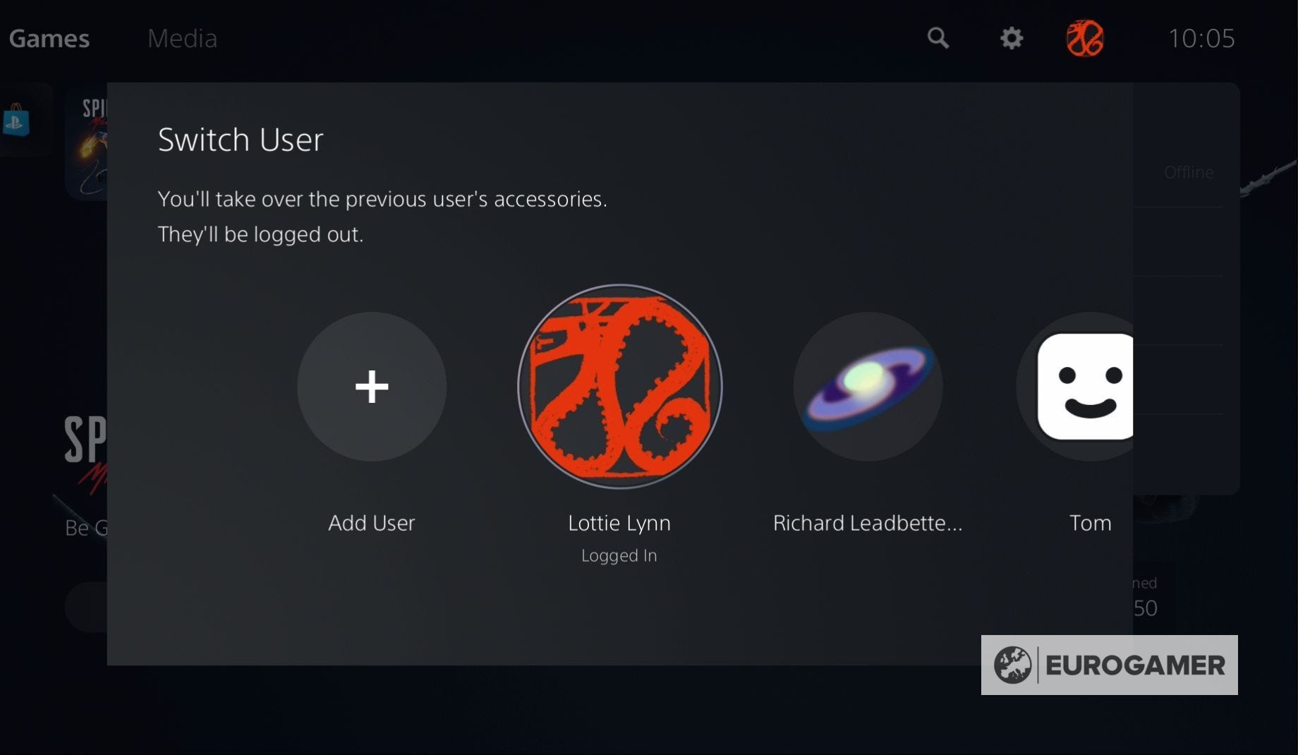 PS5 accounts How to add new accounts, switch users, guest, remove