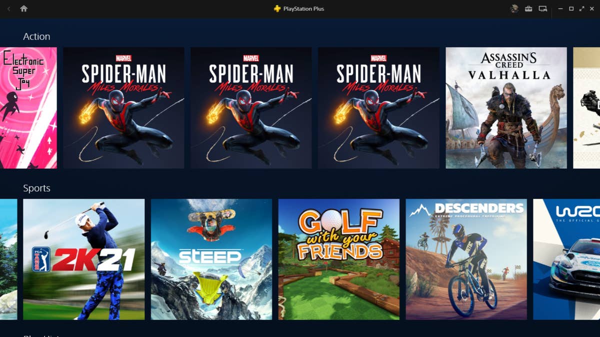 Some classic games unplayable on PC PlayStation Plus app