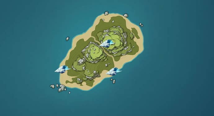map showing pudding isle conch locations