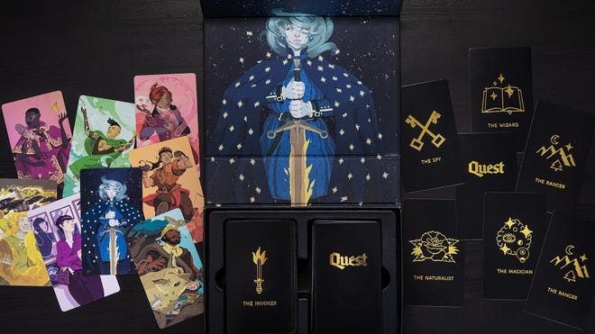 Quest roleplaying game layout