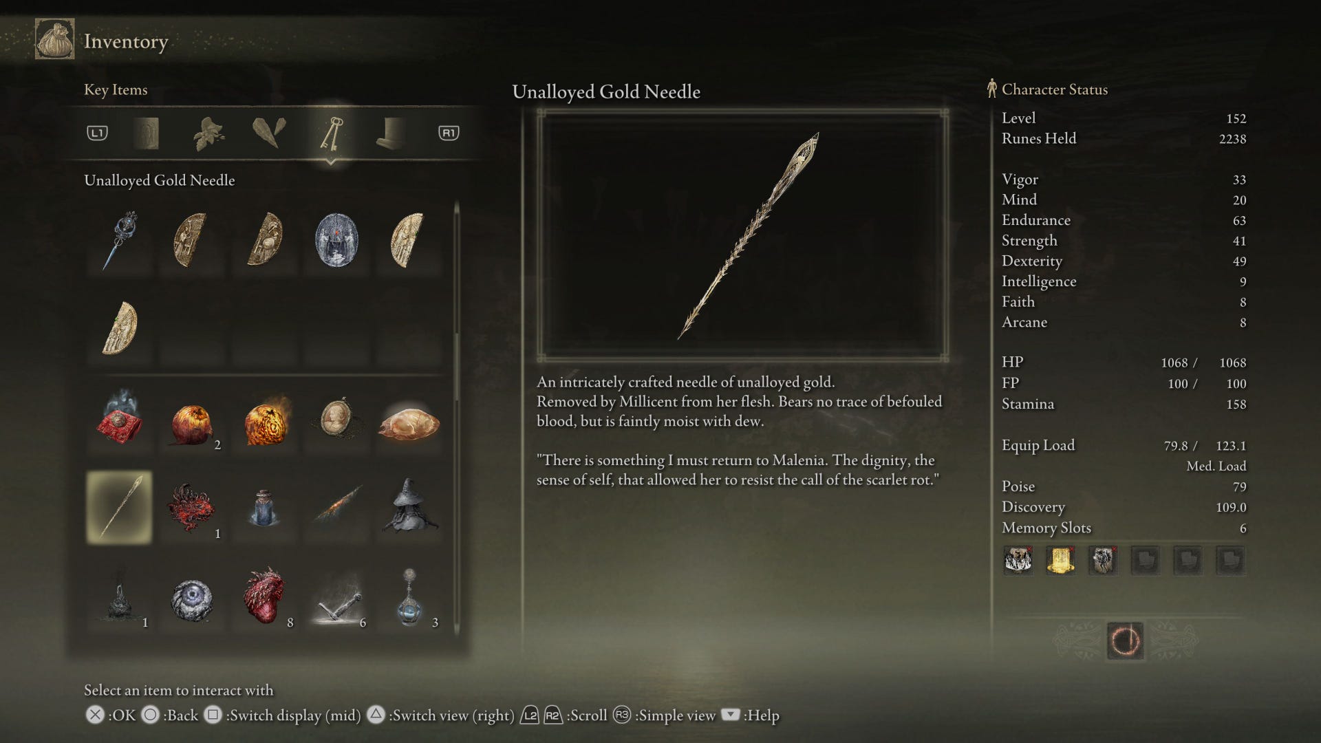 Elden Ring Millicent quest, how to get Unalloyed Gold Needle and