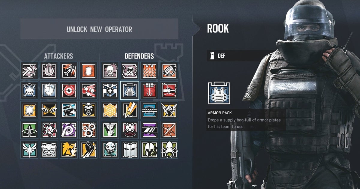 Rainbow Six Siege Rook: Q1 2019, what he can do and how to use him ...