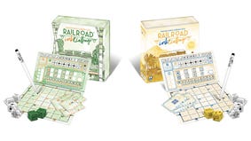 Railroad Ink Challenge ramps up the competition in the colourful roll-and-write train game with two new sets