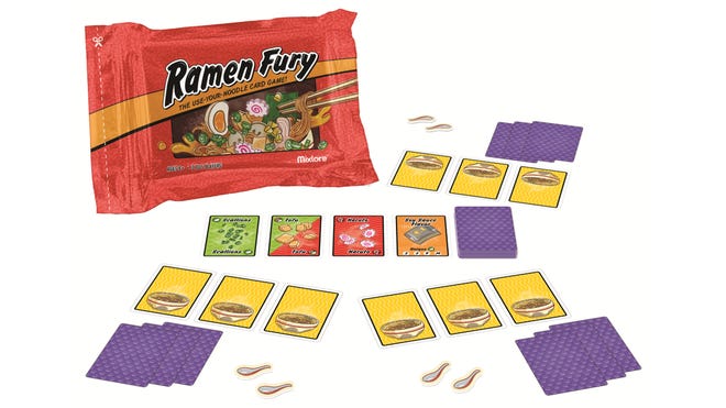 Ramen Fury card game box and components