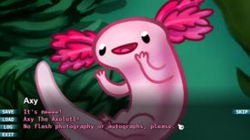 The visual novel about axolotls is finished; is deeply weird and dark