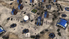 Gameplay from the Red Alert Redux mod showing the new buildings and unit graphics