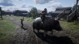 Ride piggy-back on colossal boars in this Red Dead Redemption 2 mod