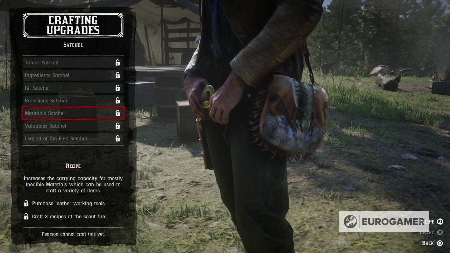 Canvas Sack Rdr2 Red Dead Redemption 2 satchel upgrades and how to get the best satchel ...