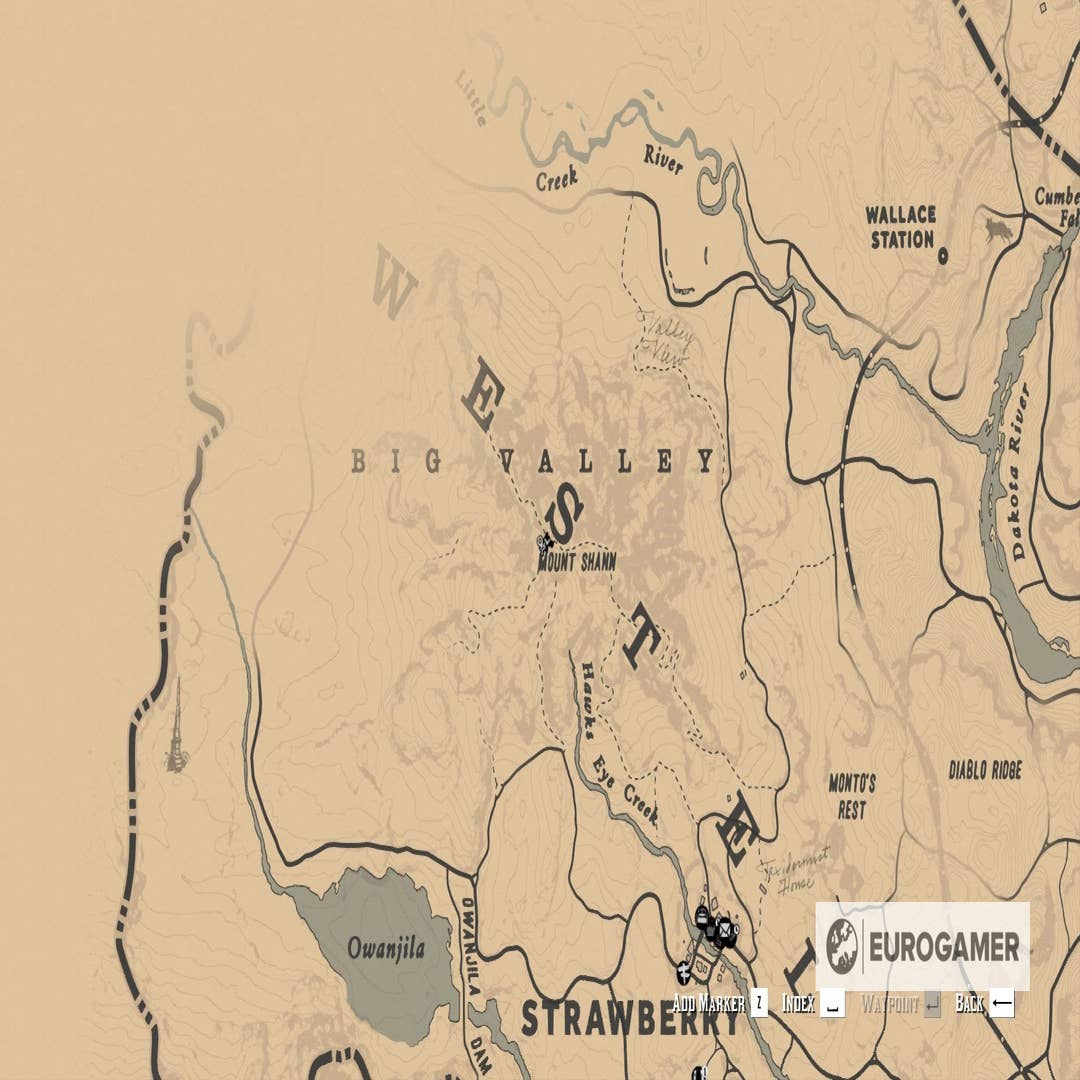 Large detailed map of Red Dead Redemption World, Games