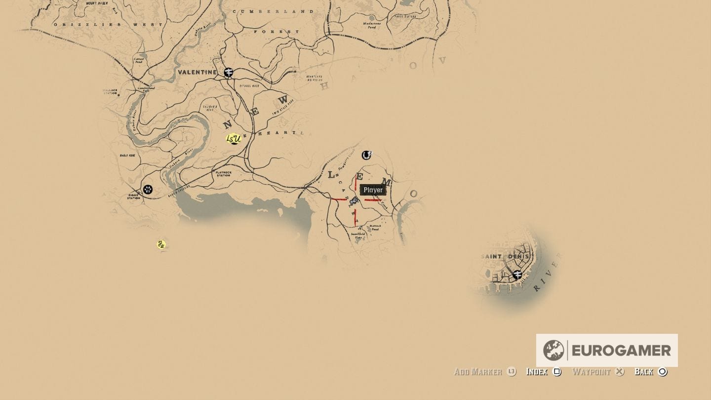 Red Dead Redemption 2 The Poisonous Trail Map 1 Red Dead Redemption 2 Poisonous Trail Treasure Map location and