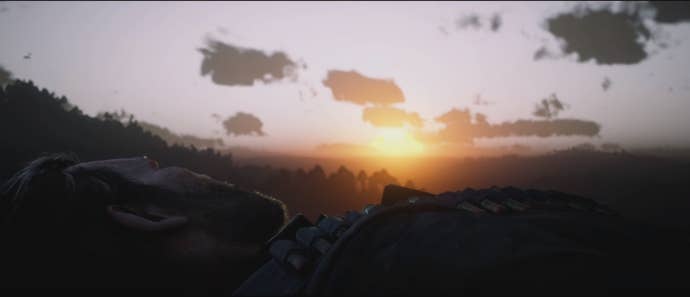 Артур Морган во время сцены своей смерти в финале Red Dead Redemption 2.