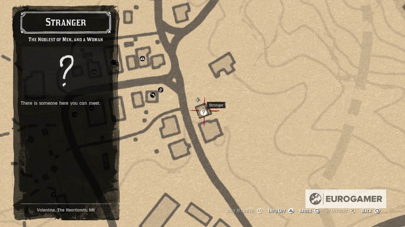 Red Dead Redemption 2 Stranger locations for Noblest of Men and a Woman ...