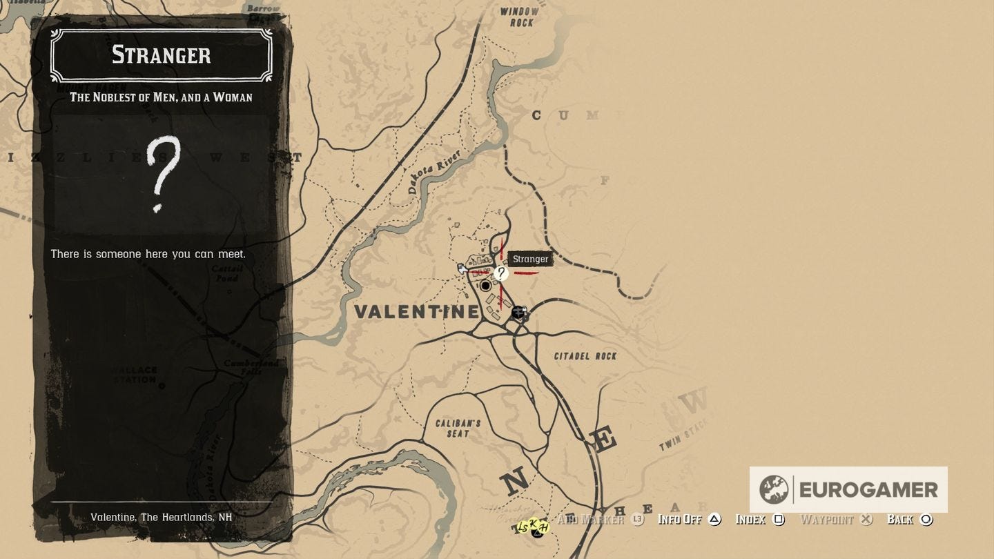 All Stranger Locations Rdr2 Red Dead Redemption 2 Stranger locations for Noblest of Men and a Woman ...