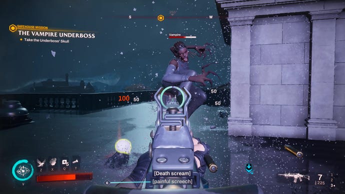A vampire leaps at the player in Redfall.
