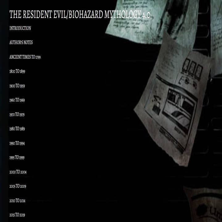 The Complete Resident Evil Timeline (In Chronological Order)
