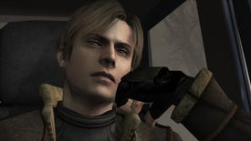A screenshot of Resident Evil 4's Leon looking unimpressed.