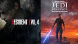 Side-by-side of the Resident Evil 4 and Star Wars Jedi: Survivor covers
