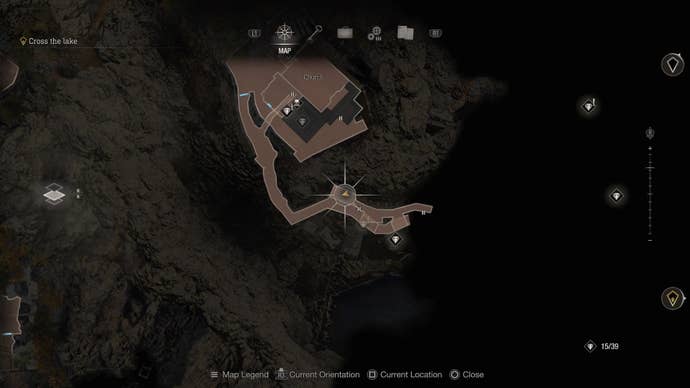 A map screenshot showing the location of the second viper in Resident Evil 4