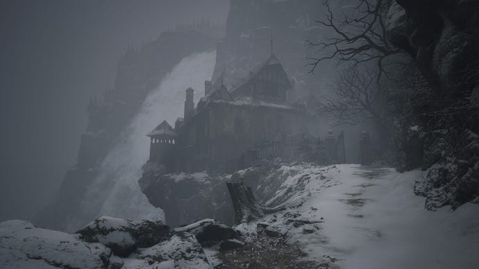 Screenshots of House Beneviento from Resident Evil Village