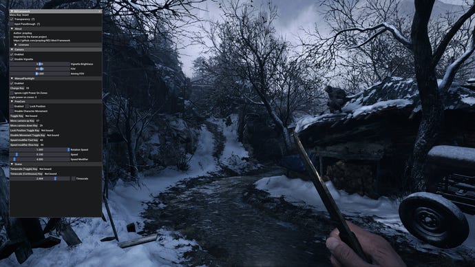 The REFramework mod in Resident Evil Village