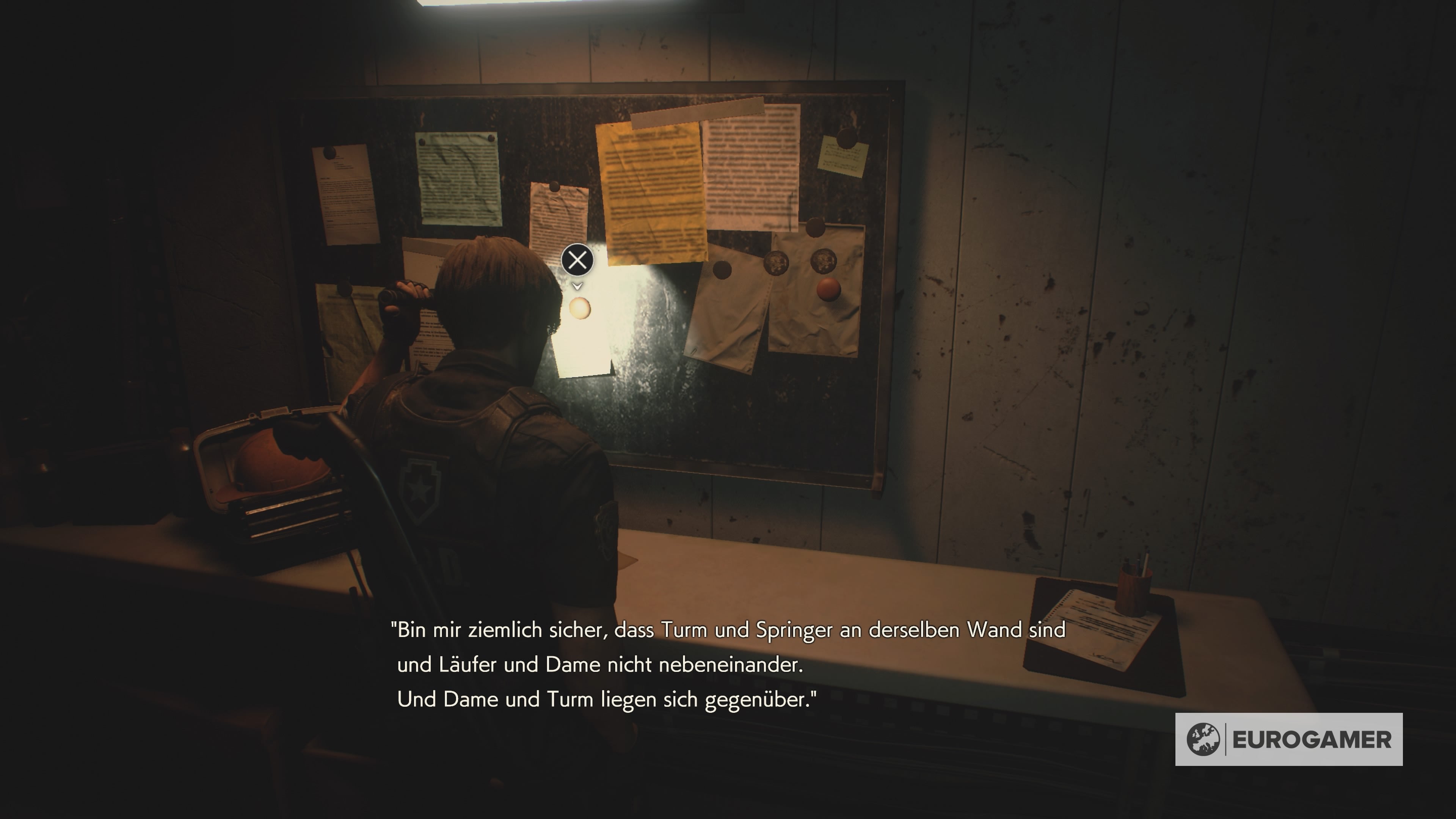 Resident Evil 2 SchachfigurenRätsel an der Schalttafel lösen und die richtigen Stecker