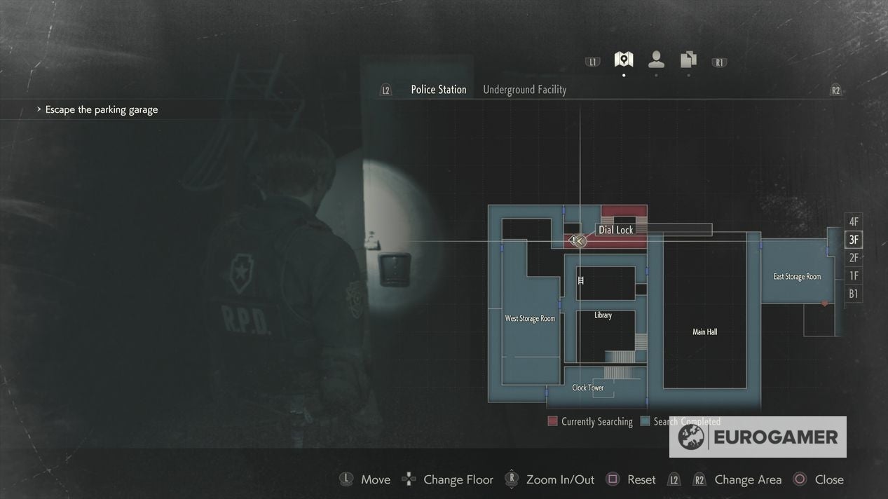Resident Evil 2 Locker Code solutions in the Shower Room, 3F and