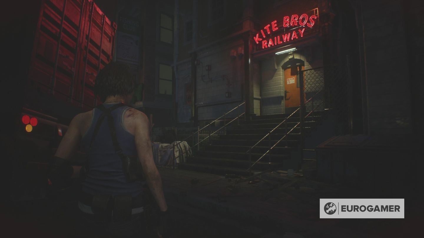 Resident Evil 3 Fire Hose location to put out the fire with the Fire