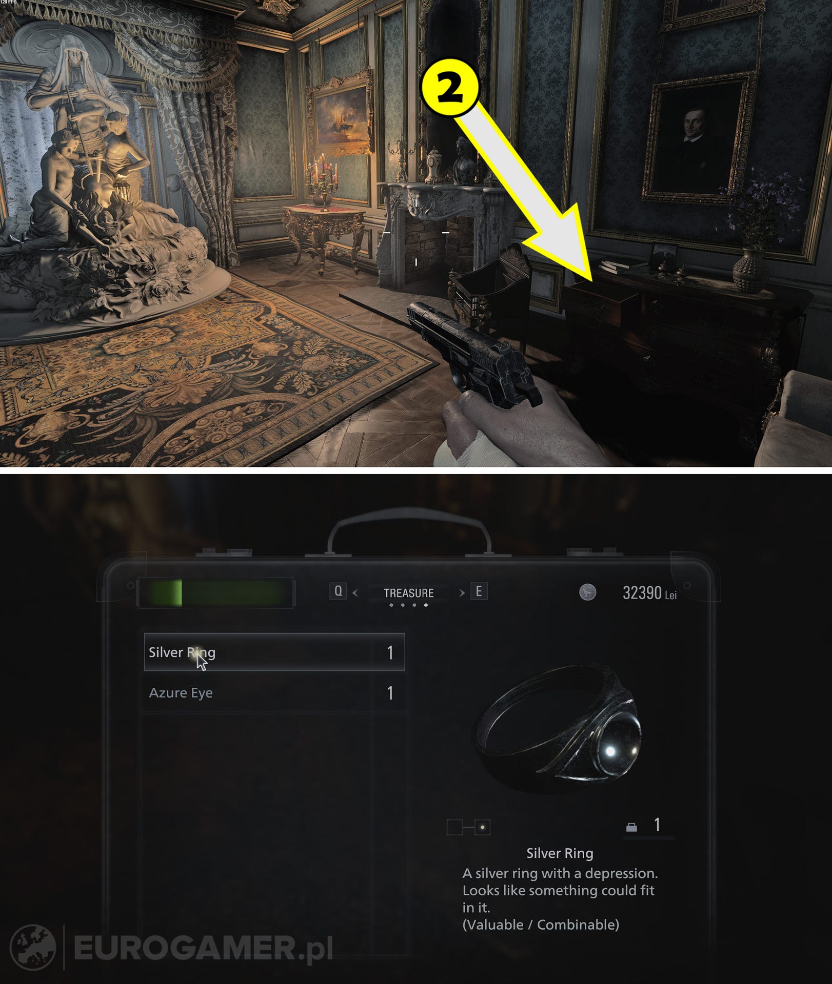 Resident Evil Village Azure Eye, Silver Ring jak znaleźć i połączyć
