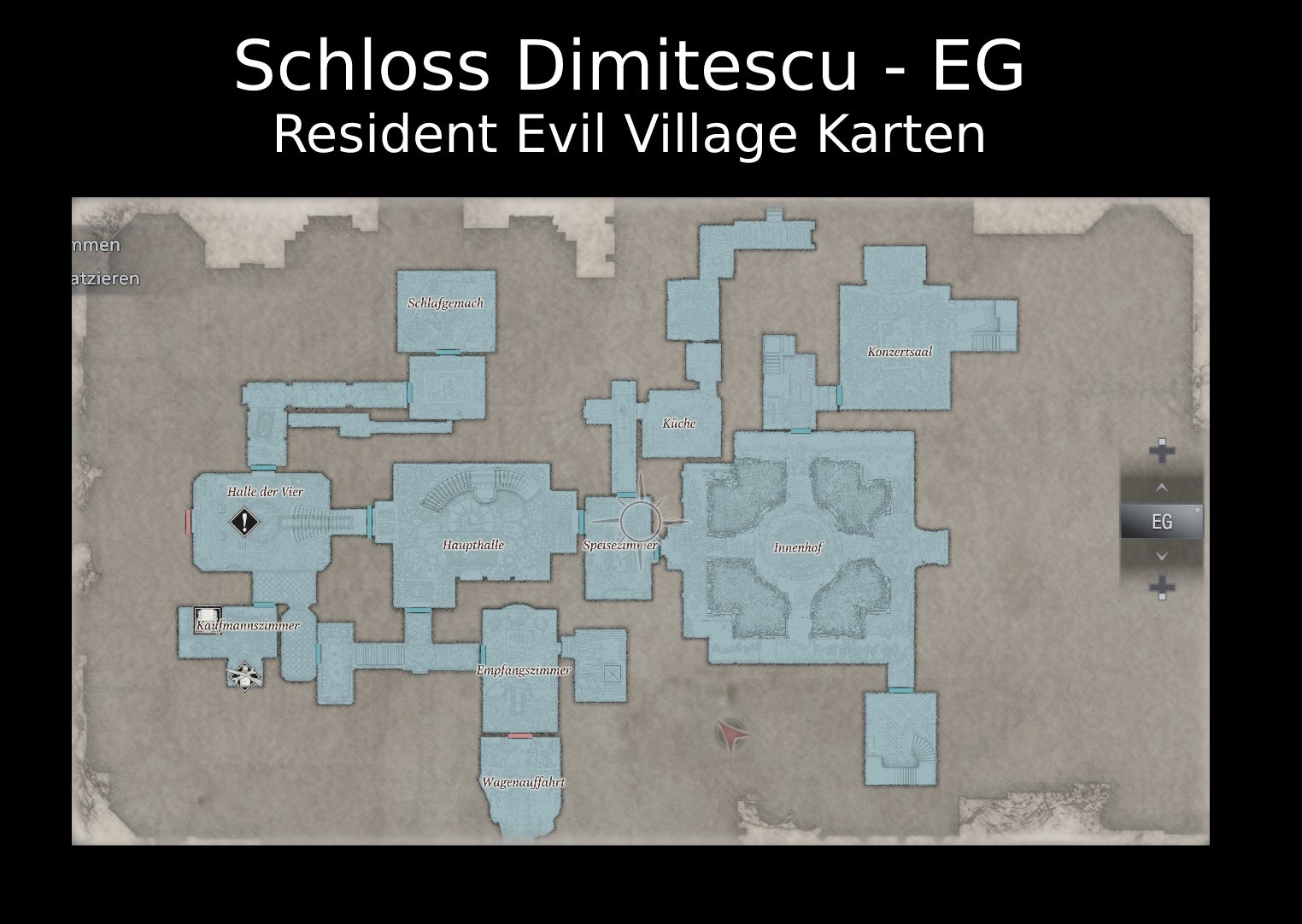 Resident Evil Village Schloss In das Schloss und den Lykanern entkommen, der Händler