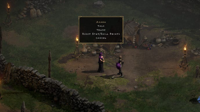 Rispecenti con Akara in Diablo 2: resuscitato