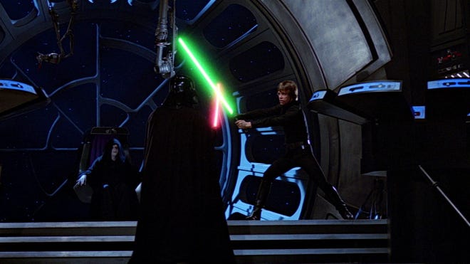 Luke duels Vader