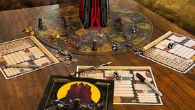 An image of the book and accessories for Return to Dark Tower Fantasy Roleplaying