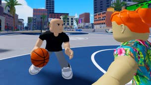 Roblox characters playing a game of basketball in RH2 The Journey.