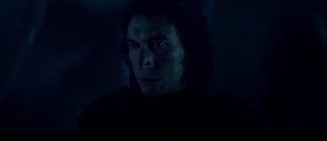 Still image from Rise of Skywalker featuring Kylo Ren