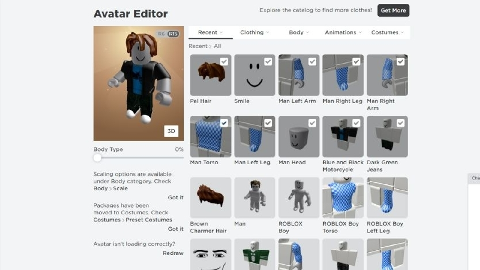 Avatar Editor - Roblox