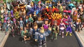 Promotional image for Roblox showing lots of different characters all gathered together.