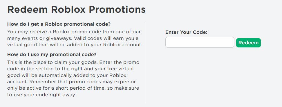 Roblox promo codes 2023 list with all working codes