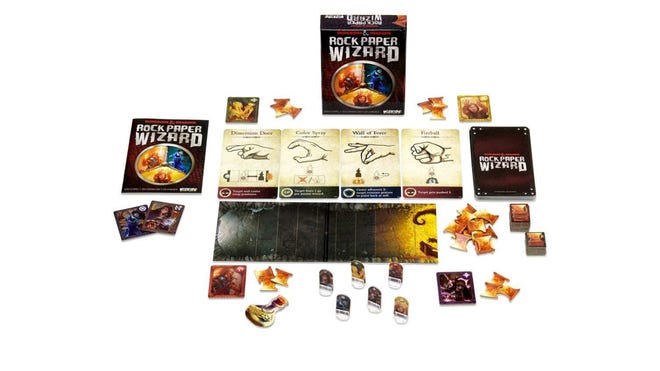 Dungeons & Dragons: Rock, Paper, Wizard board game layout