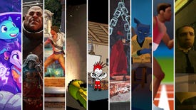 Small snippets of artwork from all nine games in the RPS Game Club 2024 line-up